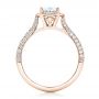 14k Rose Gold 14k Rose Gold Oval Diamond Halo And Pave Engagement Ring - Front View -  102556 - Thumbnail