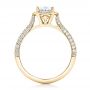 14k Yellow Gold 14k Yellow Gold Oval Diamond Halo And Pave Engagement Ring - Front View -  102556 - Thumbnail