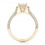 14k Yellow Gold 14k Yellow Gold Oval Diamond Halo And Pave Engagement Ring - Front View -  102556 - Thumbnail