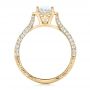 18k Yellow Gold 18k Yellow Gold Oval Diamond Halo And Pave Hand Engraved Engagement Ring - Front View -  102506 - Thumbnail