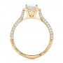 18k Yellow Gold 18k Yellow Gold Oval Diamond Halo And Pave Hand Engraved Engagement Ring - Front View -  102506 - Thumbnail
