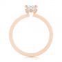 18k Rose Gold 18k Rose Gold Oval Diamond Hidden Halo Engagement Ring - Front View -  105071 - Thumbnail