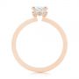 14k Rose Gold 14k Rose Gold Oval Diamond Hidden Halo Engagement Ring - Front View -  105071 - Thumbnail