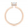 14k Rose Gold 14k Rose Gold Oval Diamond Hidden Halo Engagement Ring - Front View -  105126 - Thumbnail
