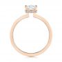 14k Rose Gold 14k Rose Gold Oval Diamond Hidden Halo Engagement Ring - Front View -  105126 - Thumbnail