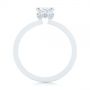 14k White Gold Oval Diamond Hidden Halo Engagement Ring - Front View -  105071 - Thumbnail