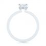 14k White Gold Oval Diamond Hidden Halo Engagement Ring - Front View -  105071 - Thumbnail