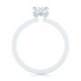 18k White Gold 18k White Gold Oval Diamond Hidden Halo Engagement Ring - Front View -  105071 - Thumbnail