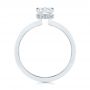 14k White Gold Oval Diamond Hidden Halo Engagement Ring - Front View -  105126 - Thumbnail
