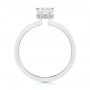  Platinum Platinum Oval Diamond Hidden Halo Engagement Ring - Front View -  105126 - Thumbnail