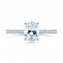  Platinum Platinum Oval Diamond Hidden Halo Engagement Ring - Top View -  105126 - Thumbnail