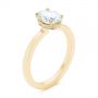 18k Yellow Gold 18k Yellow Gold Oval Diamond Hidden Halo Engagement Ring - Three-Quarter View -  105071 - Thumbnail