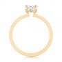 14k Yellow Gold 14k Yellow Gold Oval Diamond Hidden Halo Engagement Ring - Front View -  105071 - Thumbnail