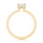 18k Yellow Gold 18k Yellow Gold Oval Diamond Hidden Halo Engagement Ring - Front View -  105071 - Thumbnail