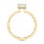 18k Yellow Gold 18k Yellow Gold Oval Diamond Hidden Halo Engagement Ring - Front View -  105126 - Thumbnail