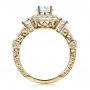18k Yellow Gold 18k Yellow Gold Oval Engagement Ring Half Moon Side Stones- Vanna K - Front View -  100045 - Thumbnail