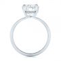 14k White Gold 14k White Gold Oval Moissanite And Diamond Engagement Ring - Front View -  105715 - Thumbnail