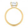 18k Yellow Gold 18k Yellow Gold Oval Moissanite And Diamond Engagement Ring - Front View -  105715 - Thumbnail