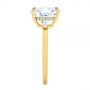 14k Yellow Gold 14k Yellow Gold Oval Moissanite And Diamond Engagement Ring - Side View -  105715 - Thumbnail