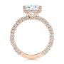 18k Rose Gold 18k Rose Gold Oval Pave Diamond Engagement Ring - Front View -  105870 - Thumbnail