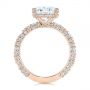 18k Rose Gold 18k Rose Gold Oval Pave Diamond Engagement Ring - Front View -  105870 - Thumbnail