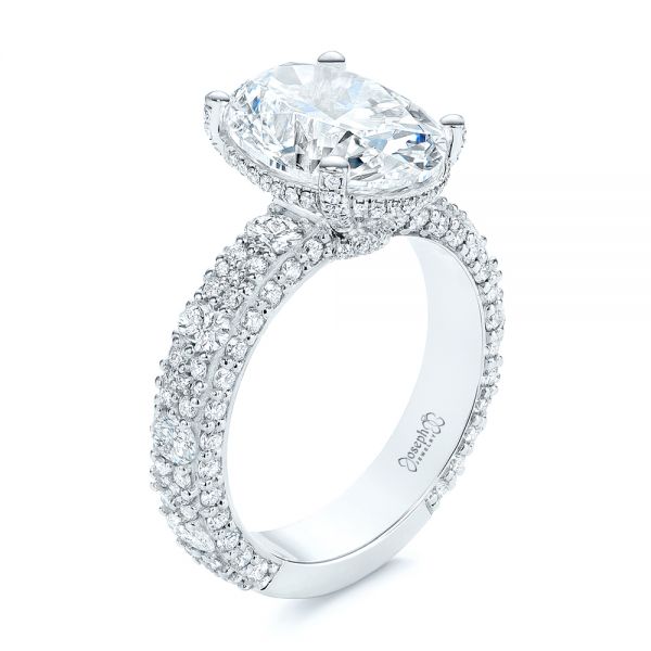 Overnight 14K White Gold Single Row Prong Engagement Ring | Geralds Jewelry  | Oak Harbor, WA