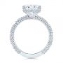  Platinum Oval Pave Diamond Engagement Ring - Front View -  105870 - Thumbnail
