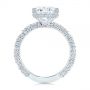 14k White Gold 14k White Gold Oval Pave Diamond Engagement Ring - Front View -  105870 - Thumbnail