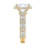 14k Yellow Gold 14k Yellow Gold Oval Pave Diamond Engagement Ring - Side View -  105870 - Thumbnail