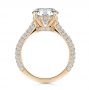 18k Rose Gold 18k Rose Gold Oval Pave And Hidden Halo Diamond Engagement Ring - Front View -  107606 - Thumbnail