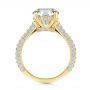 14k Yellow Gold 14k Yellow Gold Oval Pave And Hidden Halo Diamond Engagement Ring - Front View -  107606 - Thumbnail