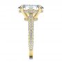 18k Yellow Gold 18k Yellow Gold Oval Pave And Hidden Halo Diamond Engagement Ring - Side View -  107606 - Thumbnail