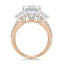 14k Rose Gold 14k Rose Gold Oval Trilogy Diamond Engagement Ring - Front View -  107820 - Thumbnail