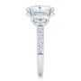 18k White Gold 18k White Gold Oval Trilogy Diamond Engagement Ring - Side View -  107820 - Thumbnail