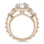 18k Rose Gold 18k Rose Gold Oval And Half Moon Diamond Engagement Ring - Front View -  108367 - Thumbnail