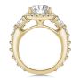 14k Yellow Gold 14k Yellow Gold Oval And Half Moon Diamond Engagement Ring - Front View -  108367 - Thumbnail