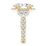 14k Yellow Gold 14k Yellow Gold Oval And Half Moon Diamond Engagement Ring - Side View -  108367 - Thumbnail
