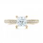 14k Yellow Gold 14k Yellow Gold Pav Diamond Engagement Ring - Top View -  103089 - Thumbnail