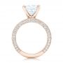 14k Rose Gold 14k Rose Gold Pave Diamond Engagement Ring - Front View -  102017 - Thumbnail