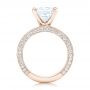 14k Rose Gold 14k Rose Gold Pave Diamond Engagement Ring - Front View -  102017 - Thumbnail
