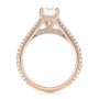 14k Rose Gold 14k Rose Gold Pave Diamond Engagement Ring - Front View -  103829 - Thumbnail