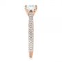 18k Rose Gold 18k Rose Gold Pave Diamond Engagement Ring - Side View -  103829 - Thumbnail