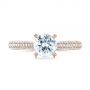 14k Rose Gold 14k Rose Gold Pave Diamond Engagement Ring - Top View -  103829 - Thumbnail