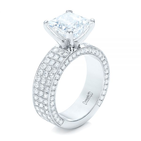 Pave Diamond Engagement Ring - Image