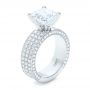 14k White Gold 14k White Gold Pave Diamond Engagement Ring - Three-Quarter View -  102017 - Thumbnail