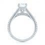 18k White Gold Pave Diamond Engagement Ring - Front View -  103829 - Thumbnail