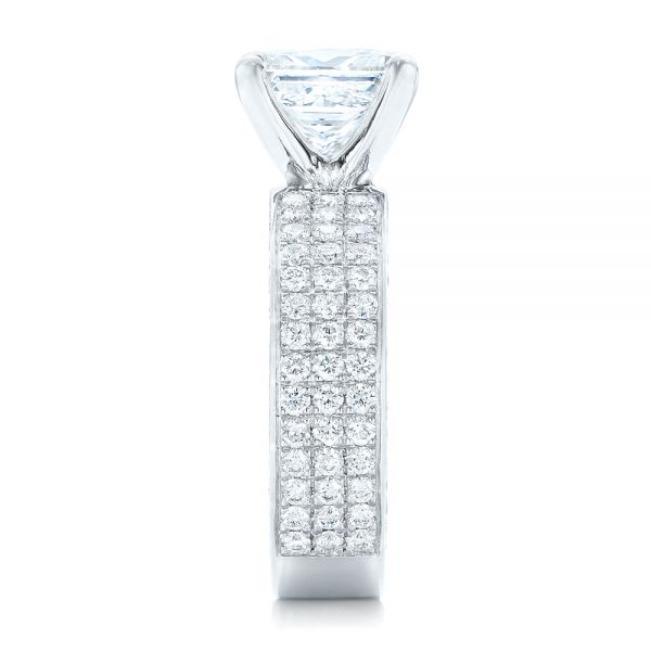  Platinum Pave Diamond Engagement Ring - Side View -  102017