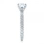18k White Gold Pave Diamond Engagement Ring - Side View -  103829 - Thumbnail