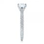 14k White Gold 14k White Gold Pave Diamond Engagement Ring - Side View -  103829 - Thumbnail