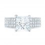 18k White Gold 18k White Gold Pave Diamond Engagement Ring - Top View -  102017 - Thumbnail